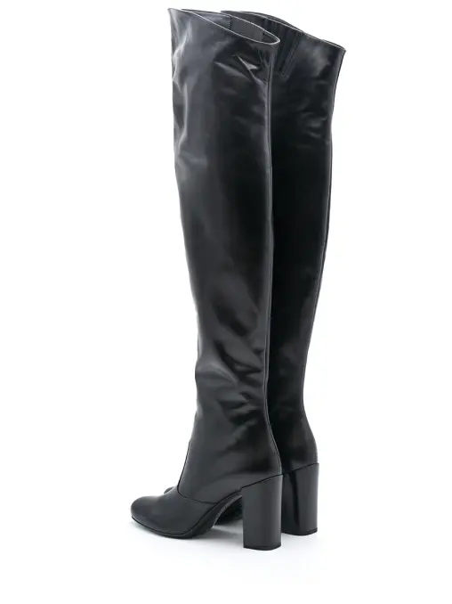 Ботфорты кожаные SAINT LAURENT
