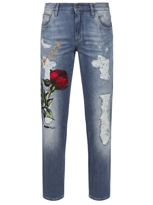 Джинсы хлопковые DOLCE & GABBANA