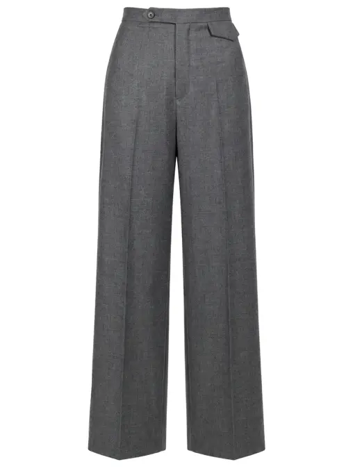 Брюки шерстяные с люрексом KITON