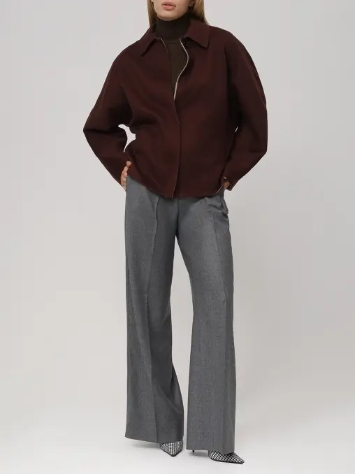 Брюки шерстяные с люрексом KITON