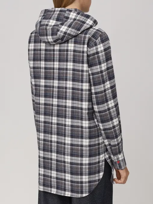 Рубашка фланелевая с капюшоном KITON