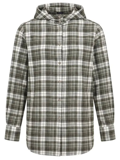 Рубашка фланелевая с капюшоном KITON