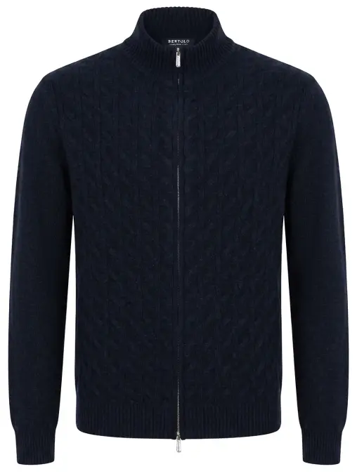 Кардиган из шерсти и кашемира BERTOLO LUXURY MENSWEAR