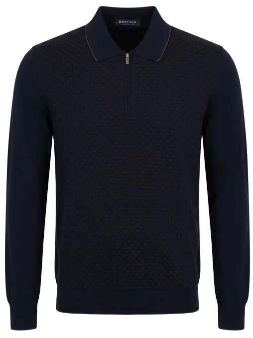 Поло из шерсти и шелка BERTOLO LUXURY MENSWEAR
