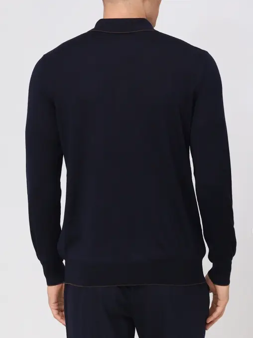 Поло из шерсти и шелка BERTOLO LUXURY MENSWEAR