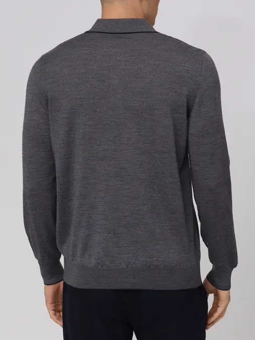 Поло из шерсти и шелка BERTOLO LUXURY MENSWEAR