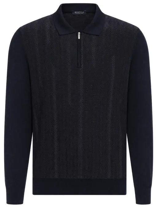 Поло из шерсти и шелка BERTOLO LUXURY MENSWEAR