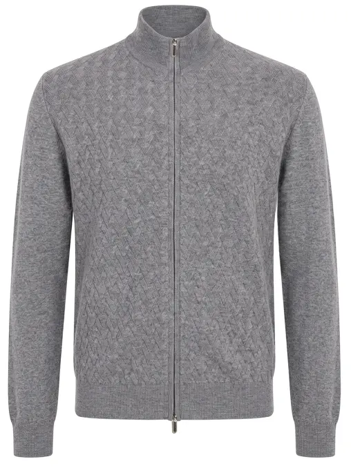 Кардиган из шерсти и кашемира BERTOLO LUXURY MENSWEAR