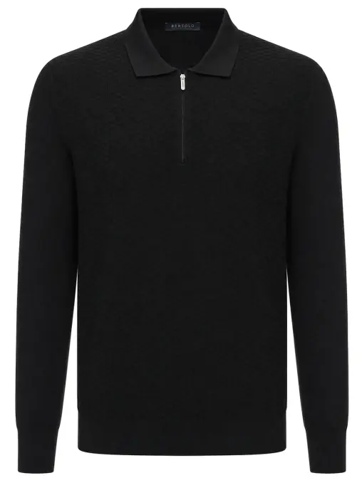 Поло из шерсти и шелка BERTOLO LUXURY MENSWEAR