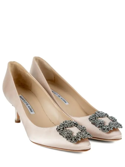 Туфли шелковые MANOLO BLAHNIK