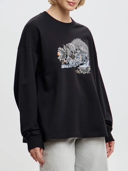 Лонгслив хлопковый Пантера домашняя RADICAL CHIC