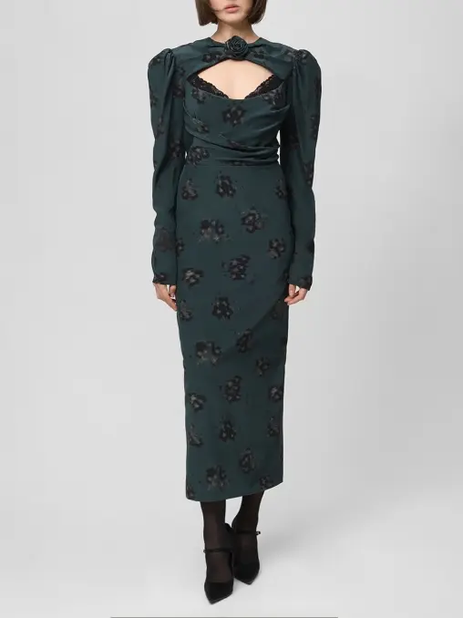Платье шелковое ROSES AND LACE