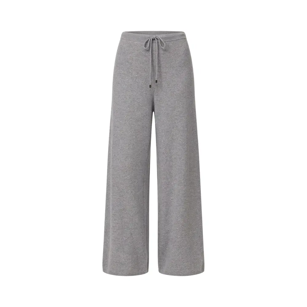Брюки шерстяные с пайетками