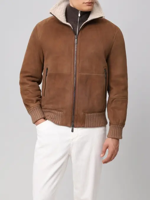 Дубленка из овчины BRUNELLO CUCINELLI