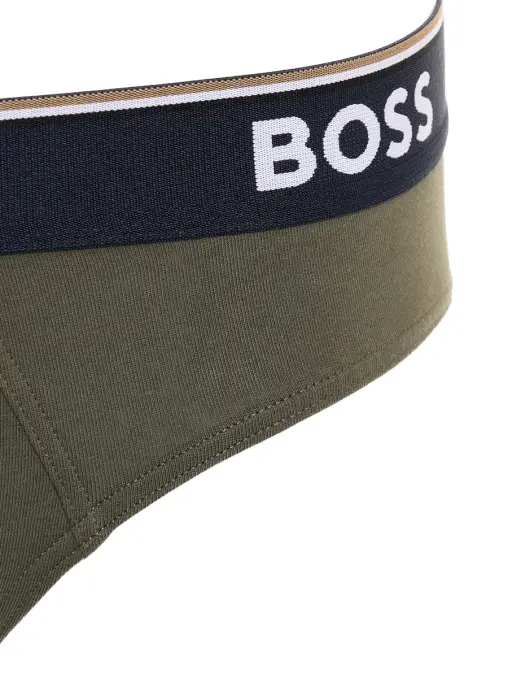 Набор из трех хлопковых трусов-брифов BOSS
