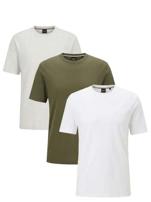 Набор из трех хлопковых футболок Regular Fit BOSS