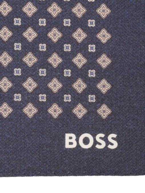 Платок из хлопка и шерсти BOSS