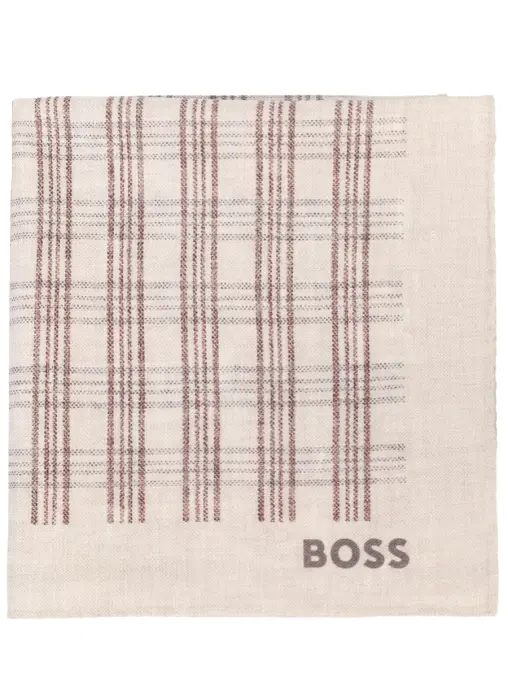 Платок из хлопка и шерсти BOSS