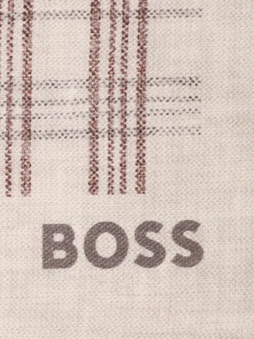 Платок из хлопка и шерсти BOSS