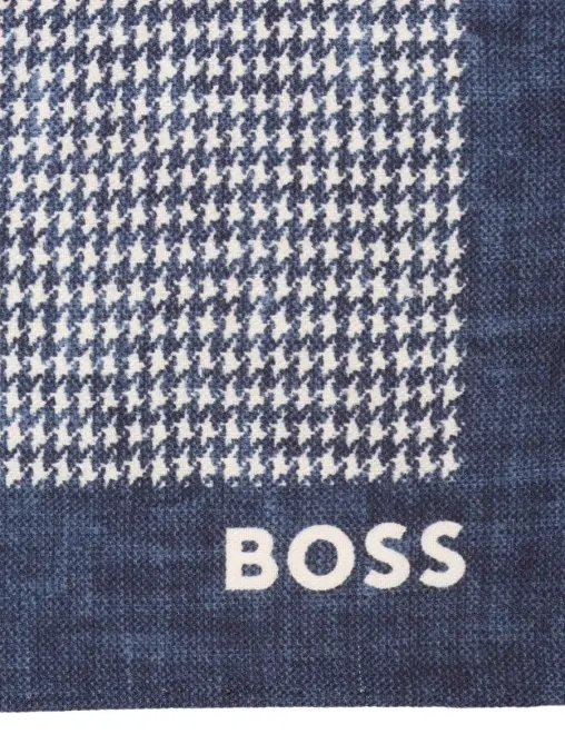 Платок из хлопка и шерсти BOSS