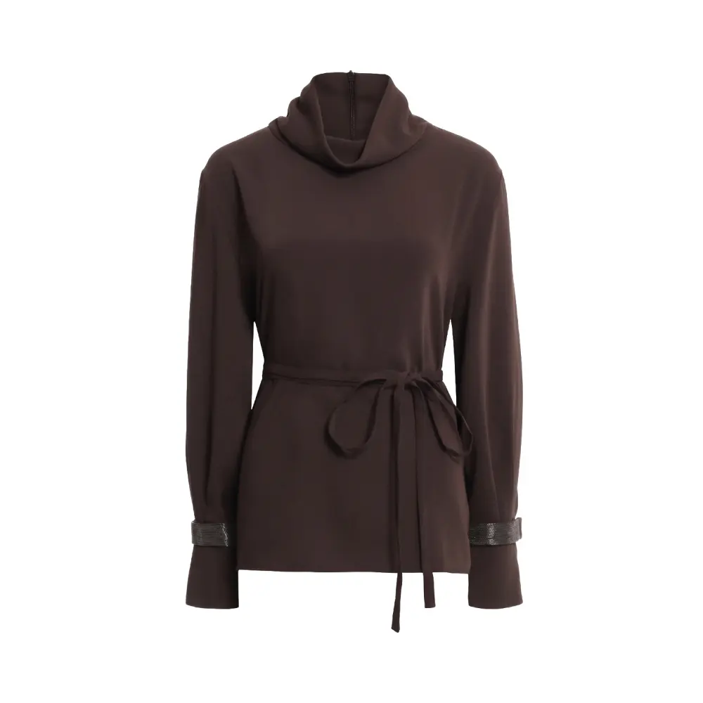 Блуза однотонная