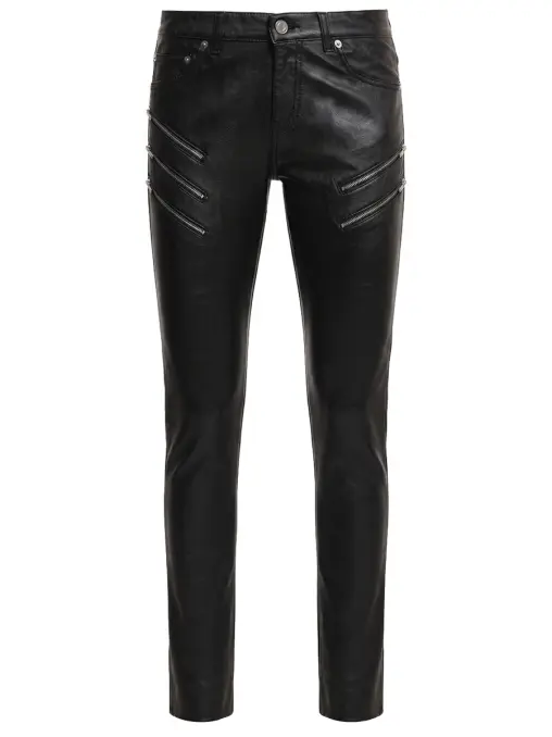 Брюки из экокожи SAINT LAURENT