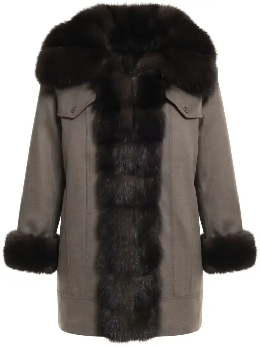 Шуба соболиная двусторонняя BLACK SABLE