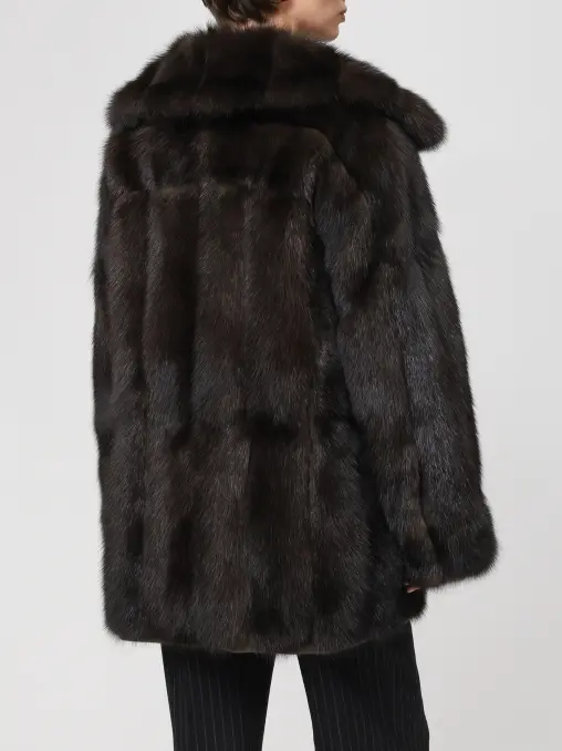 Шуба соболиная двусторонняя BLACK SABLE