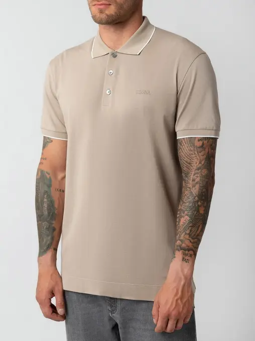 Поло хлопковое ZEGNA