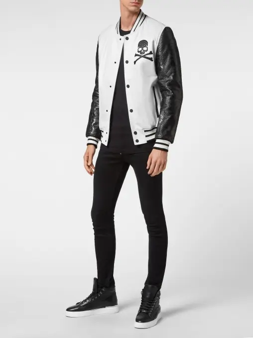 Бомбер кожаный PHILIPP PLEIN