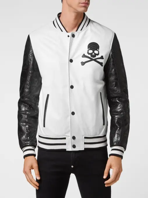 Бомбер кожаный PHILIPP PLEIN
