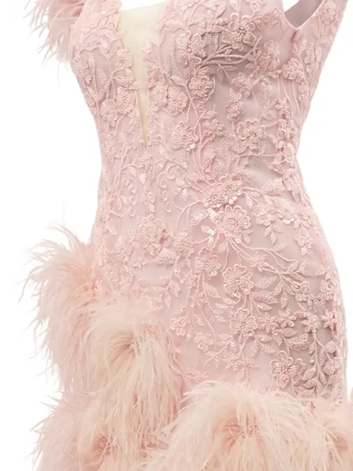 Платье с перьями SPERANZA COUTURE