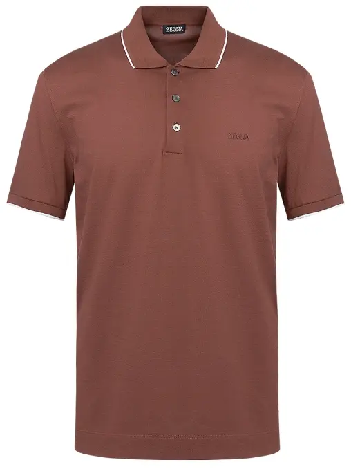 Поло хлопковое ZEGNA
