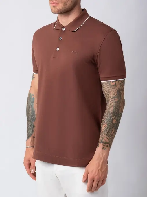 Поло хлопковое ZEGNA
