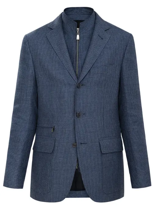 Пиджак из шерсти и льна CORNELIANI