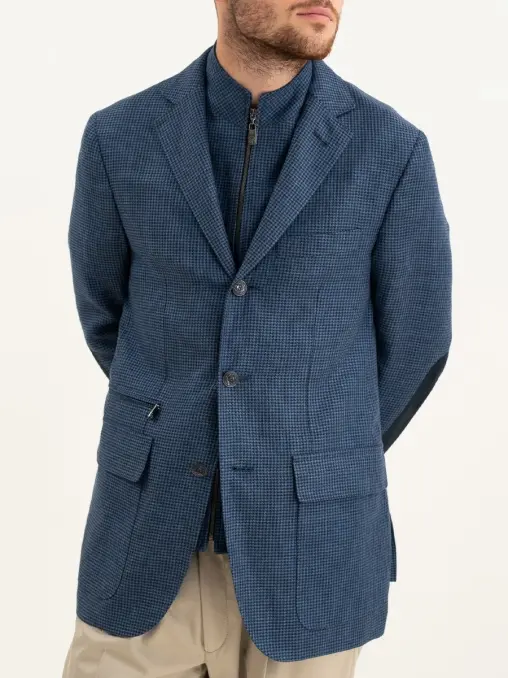 Пиджак из шерсти и льна CORNELIANI