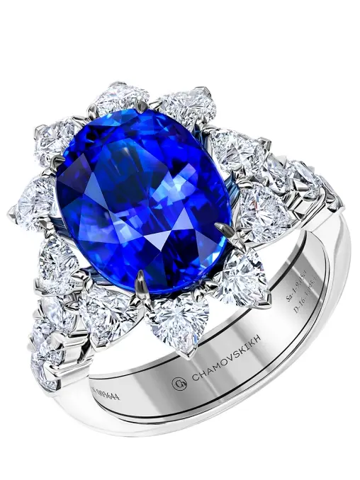 Кольцо с сапфирами и бриллиантами CHAMOVSKIKH JEWELLERY HOUSE