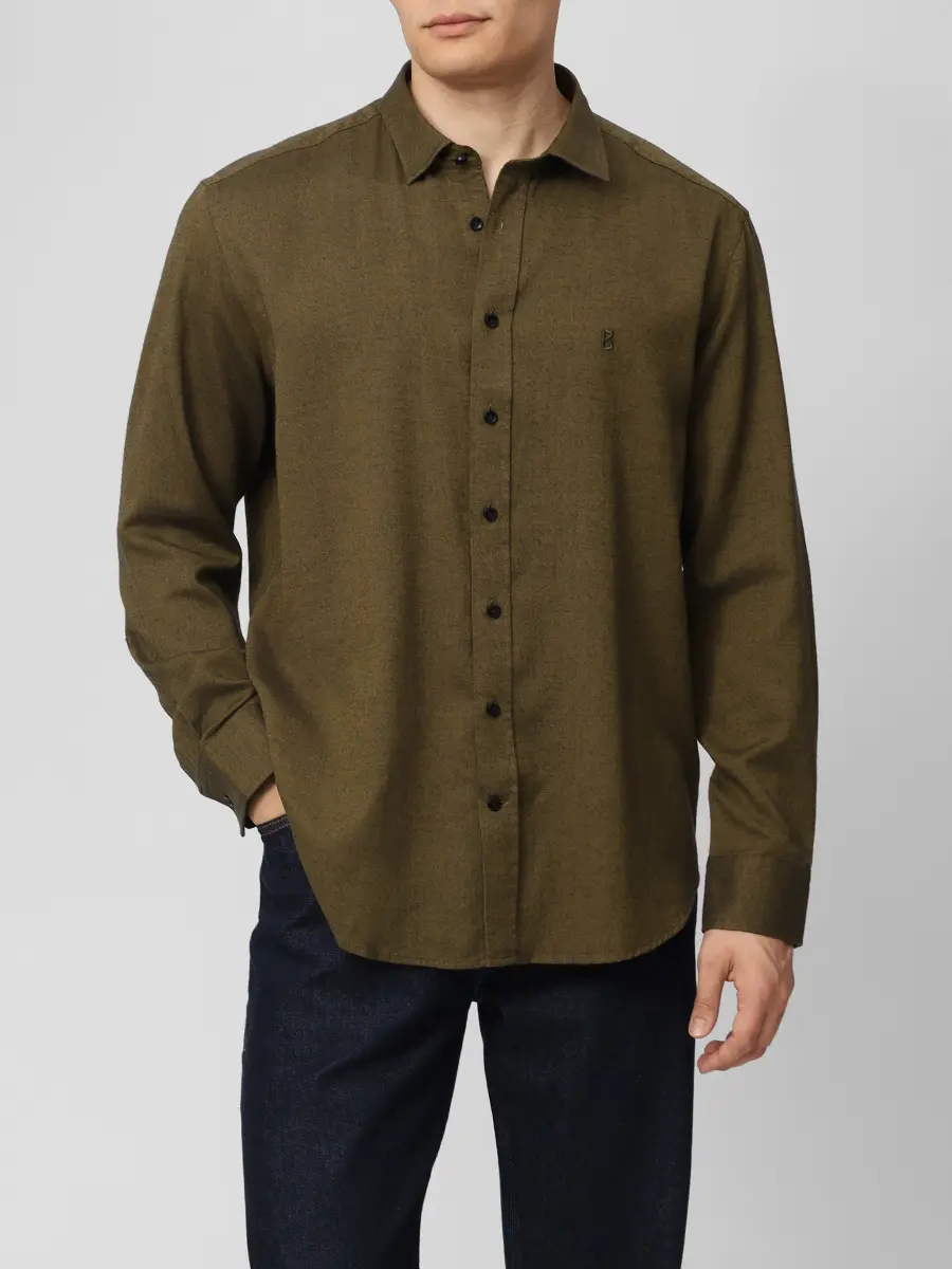 Рубашка Slim Fit из хлопка и лиоцелла Timi
