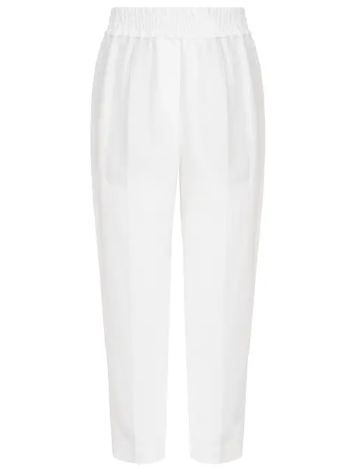 Брюки из вискозы и льна BRUNELLO CUCINELLI