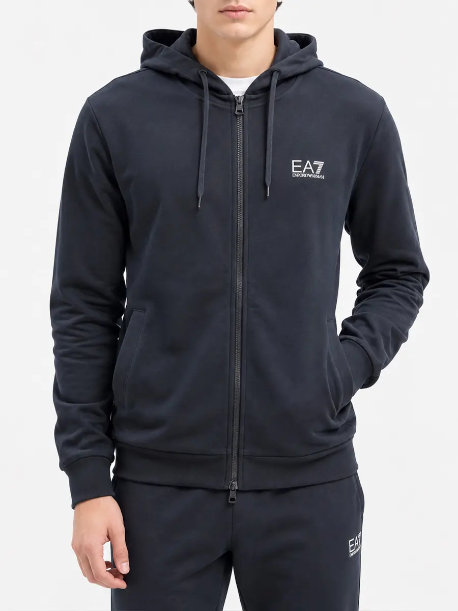Костюм спортивный хлопковый синий EA7
