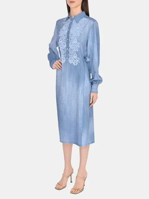 Платье из вискозы ERMANNO SCERVINO