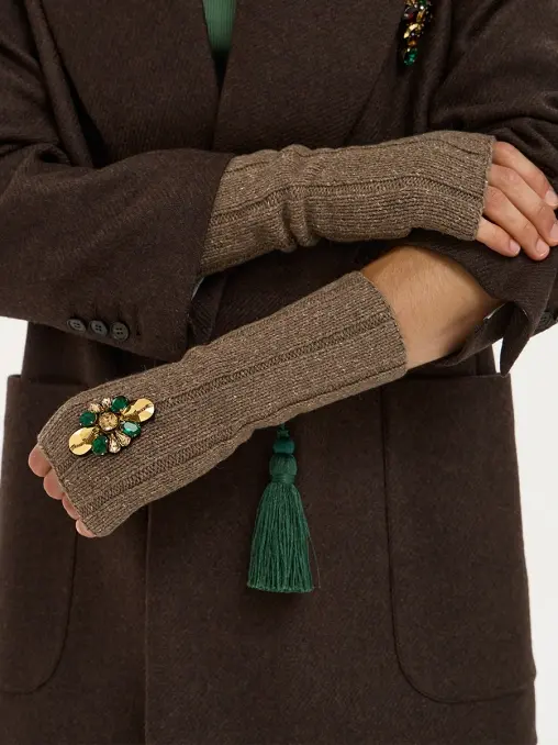 Митенки с кристаллами STAS LOPATKIN