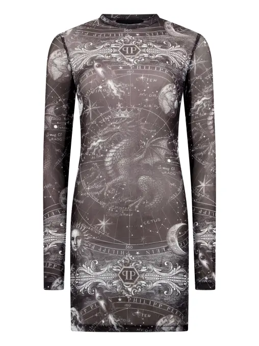 Платье с принтом PHILIPP PLEIN