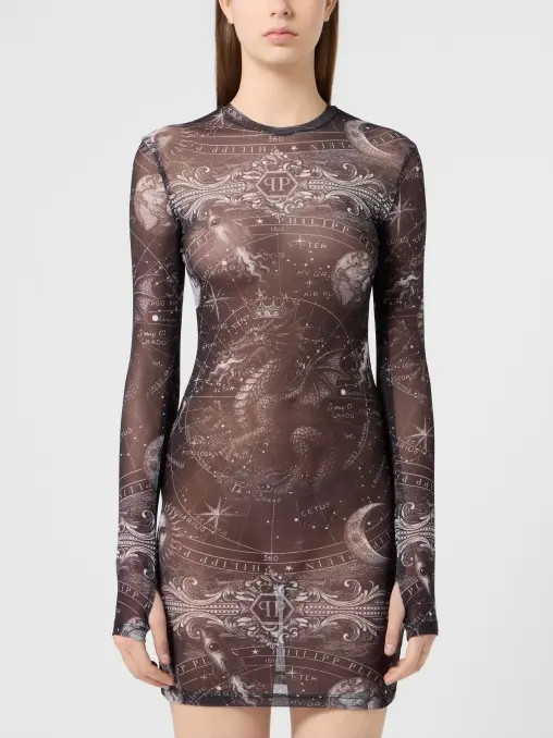 Платье с принтом PHILIPP PLEIN