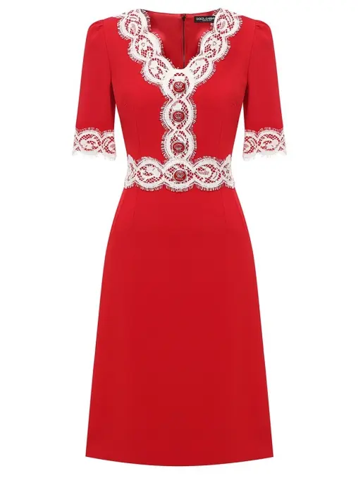 Платье с кружевом DOLCE & GABBANA