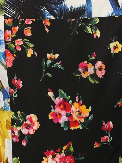 Платье хлопковое с принтом DOLCE & GABBANA