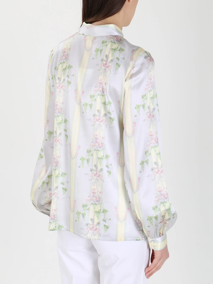 Блуза шелковая с принтом