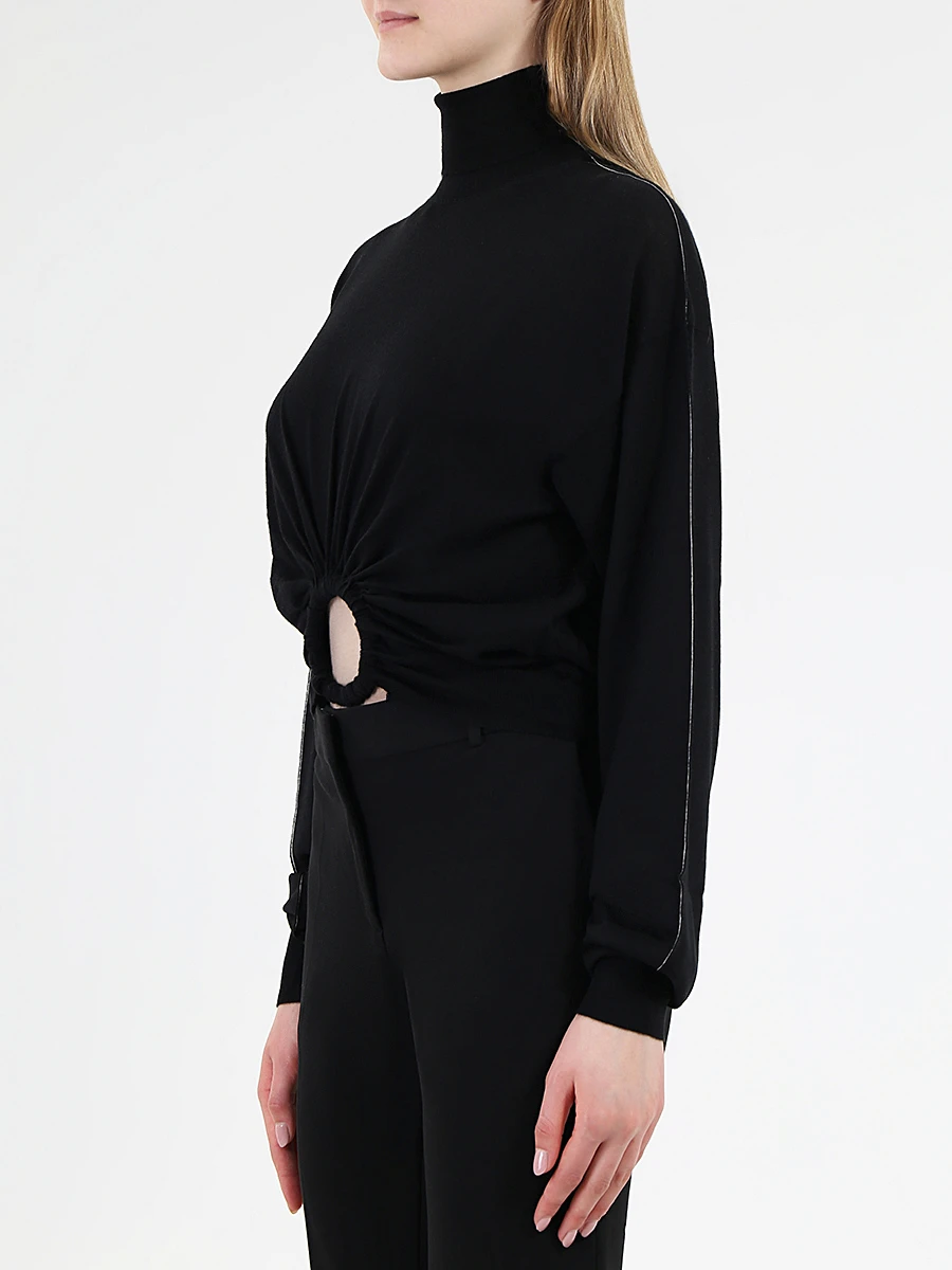 Водолазка укороченная с декором