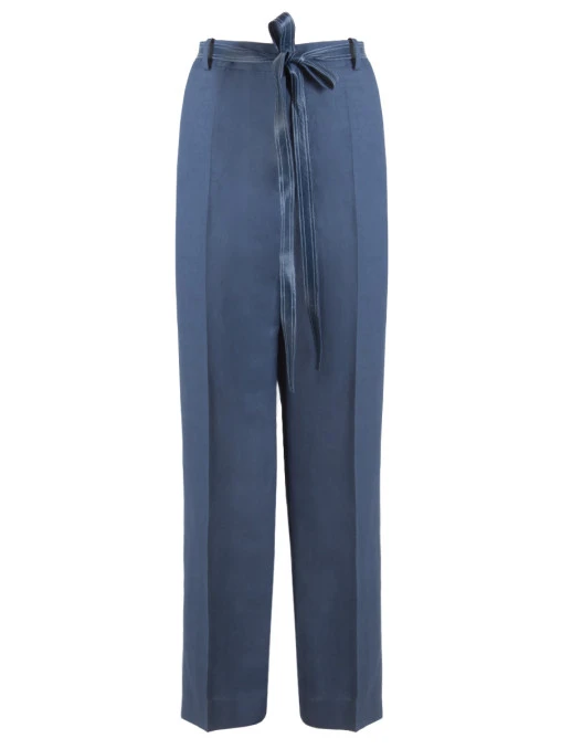 Льняные брюки с поясом CELINE