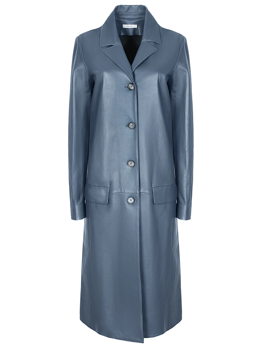 Плащ кожаный длины миди